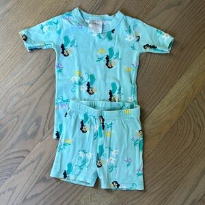EUC Hanna Andersson Disney Jasmine Aladdin short sleeve pajamas, size 4 100 cm